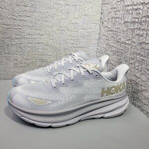 Hoka One One Clifton 9 GORE-TEX Womens Size US 9.5B Foggy Ash Gray Running Shoes